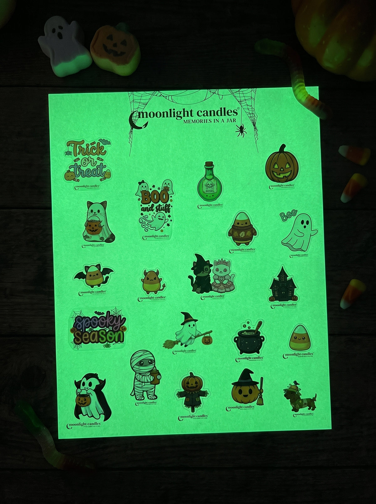 Stickers Halloween Glow in the Dark